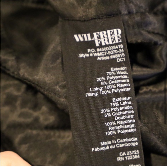 Aritzia Wilfred Free Gray Fei Wool Cashmere Coat - Picture 4 of 7